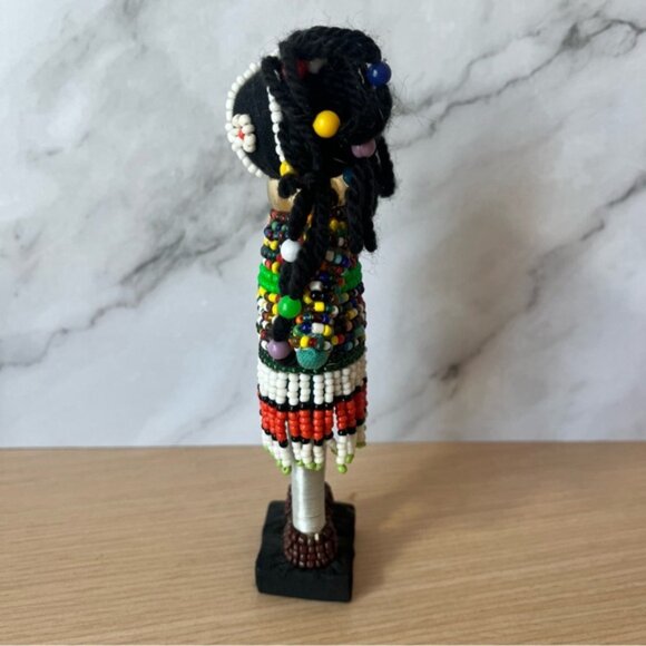 African Ndebele Tribal Beaded Doll Ceremonial Folk Art Handmade - Picture 5 of 7